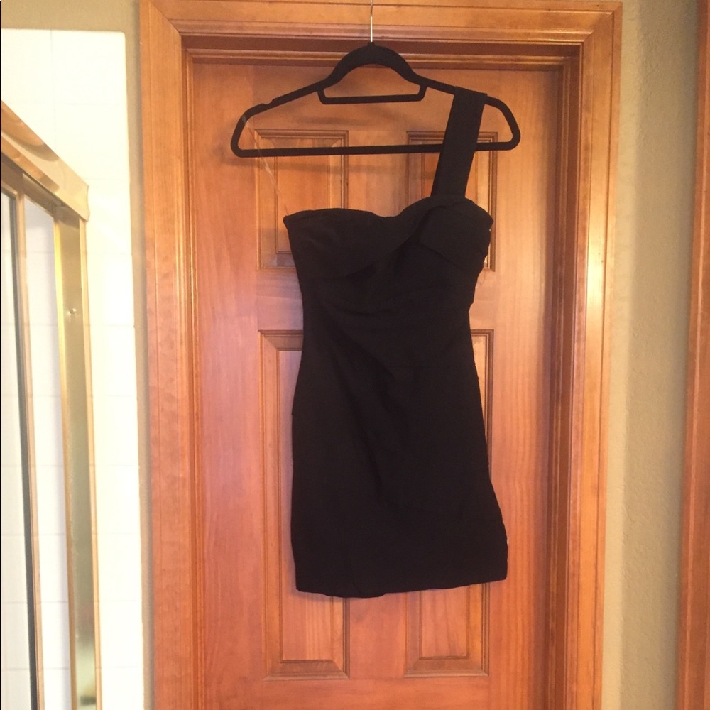 Ruby Rox One Shoulder Black Dress - Picture 7 of 7